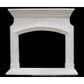 Indoor carved cultured marble fireplace surround